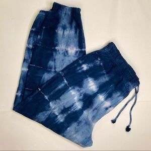 NWT Blue Tie Dye Lightweight Sweatpants sz M